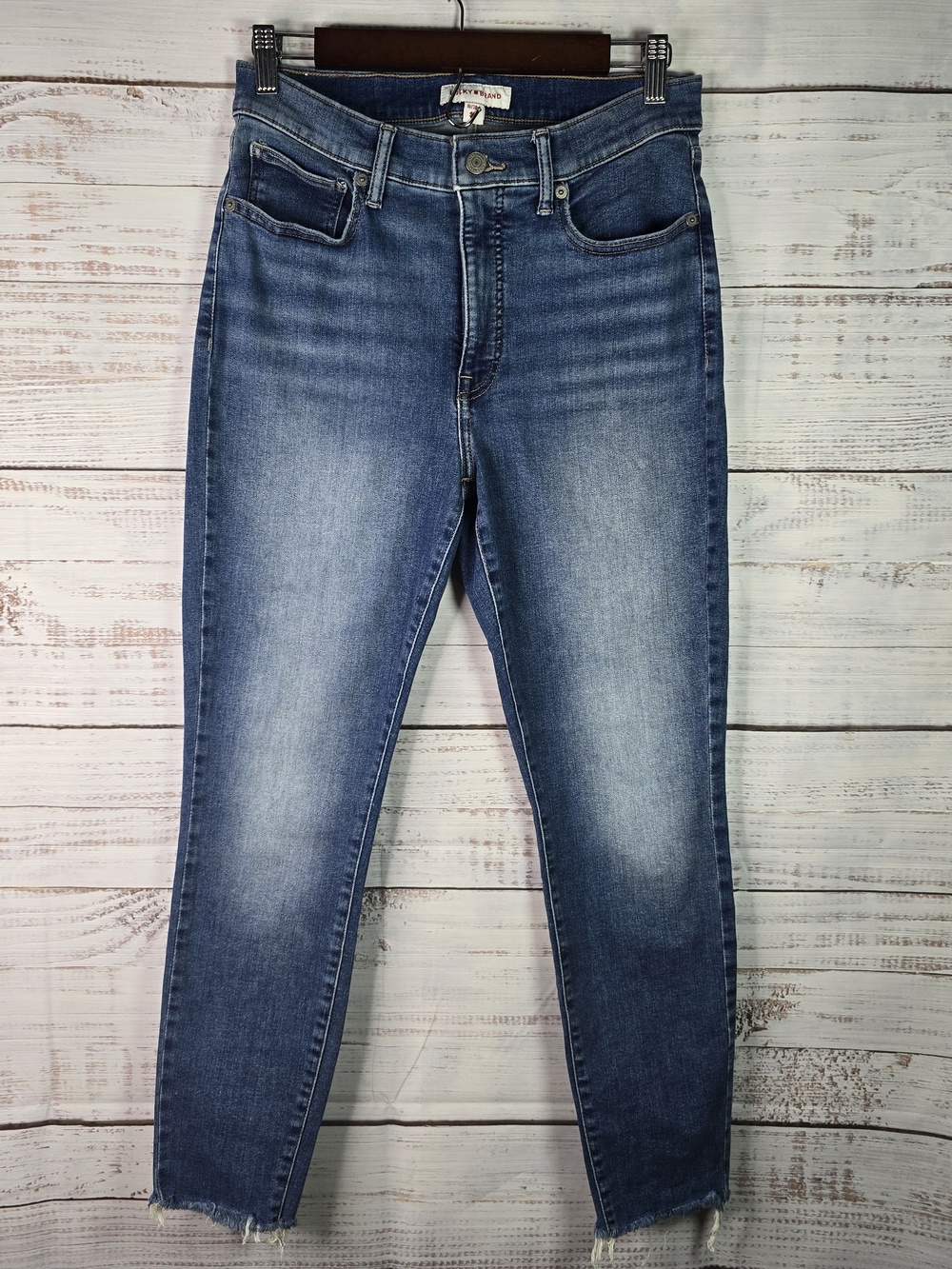 Lucky Brand Bridgette High Rise Skinny Jeans Size 10/30 Raw Hem